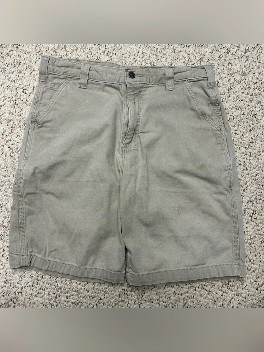 Carhartt Rugged Flex Relaxed Fit Shorts Beige Men's 34 Utility Pocket 102514-232